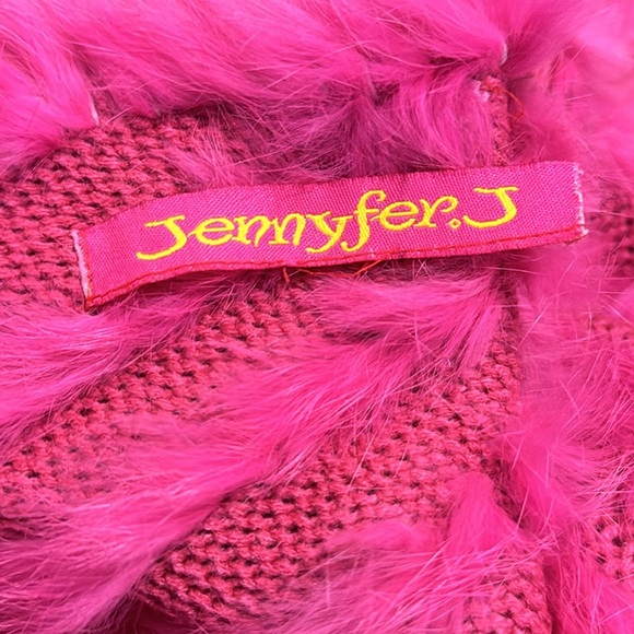 Jennyfer. J Y2K 100% Genuine FUR Pink Shawl/Cape - Picture 8 of 8